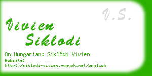 vivien siklodi business card